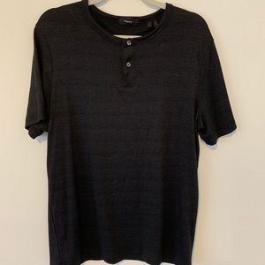 High quality black Henley type t shirt